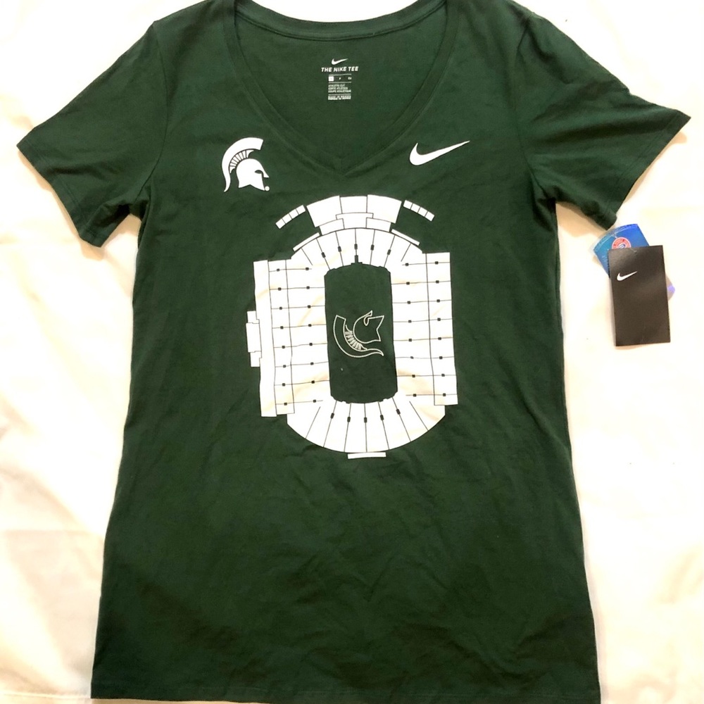 Nike Michigan State University V Neck with Dri-fit